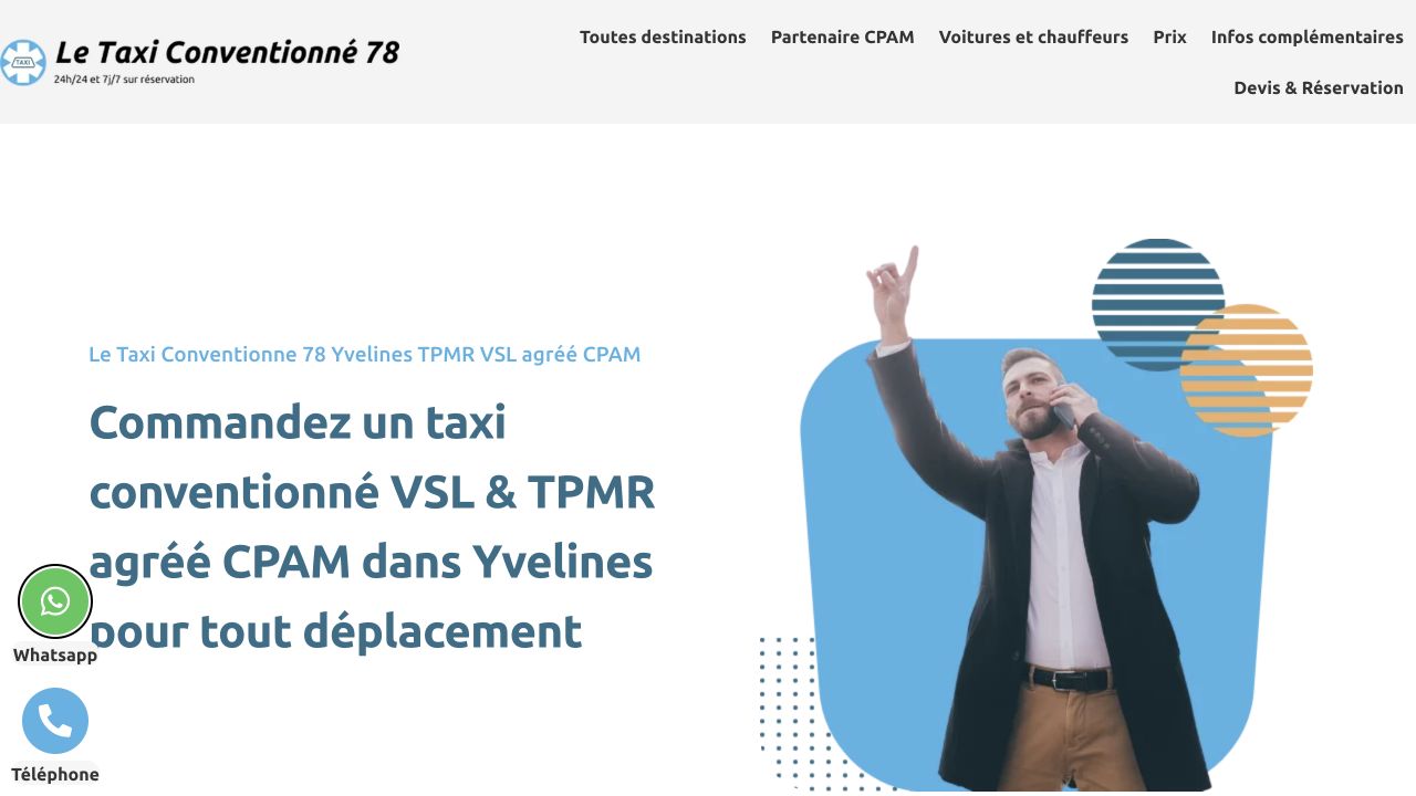 Capture du site de Le Taxi Conventionné 78 — AB2016