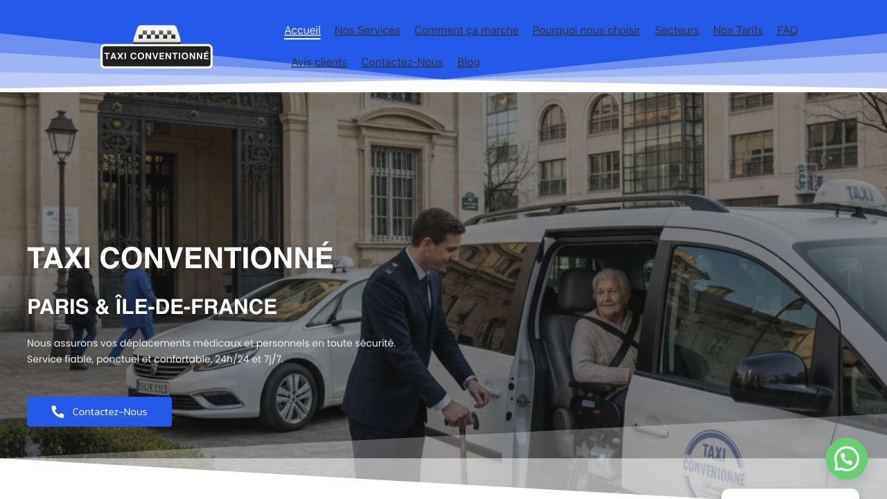 Capture du site de Taxi Premium
