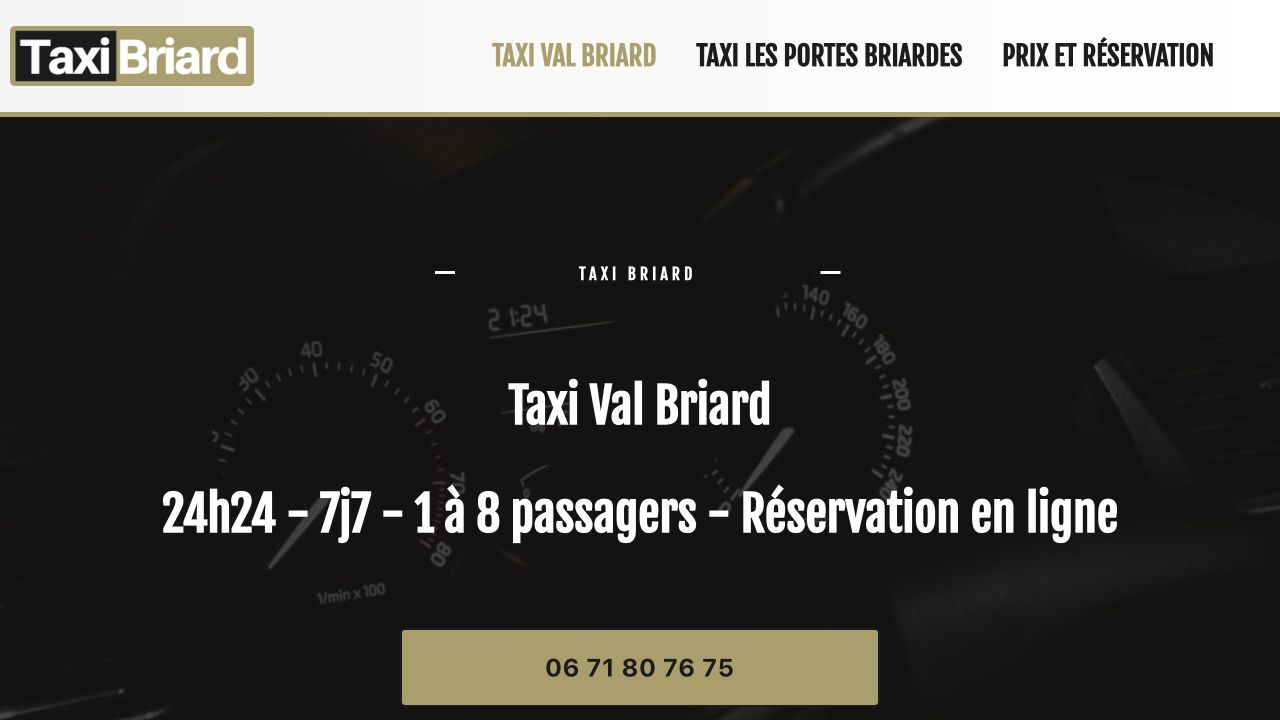 Capture du site de Taxi Briard — Taxi Green