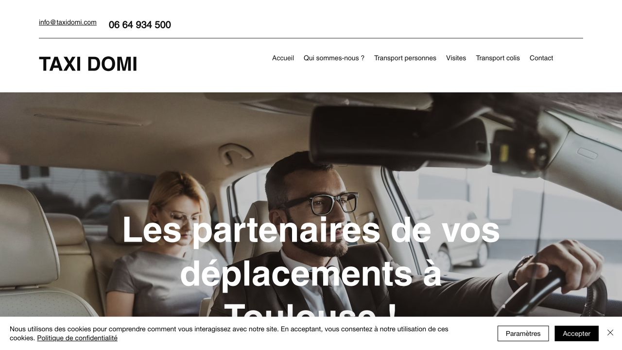 Capture du site de Taxi Domi
