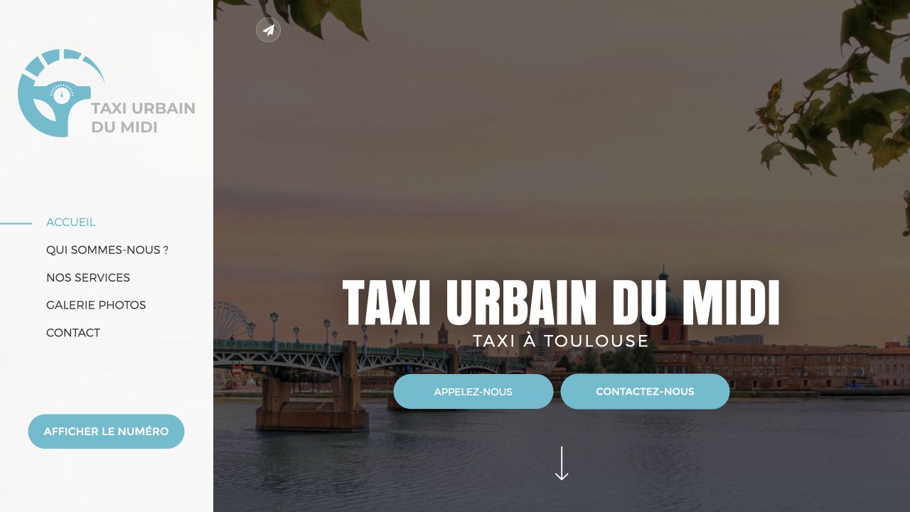 Capture du site de Taxi Urbain du Midi
