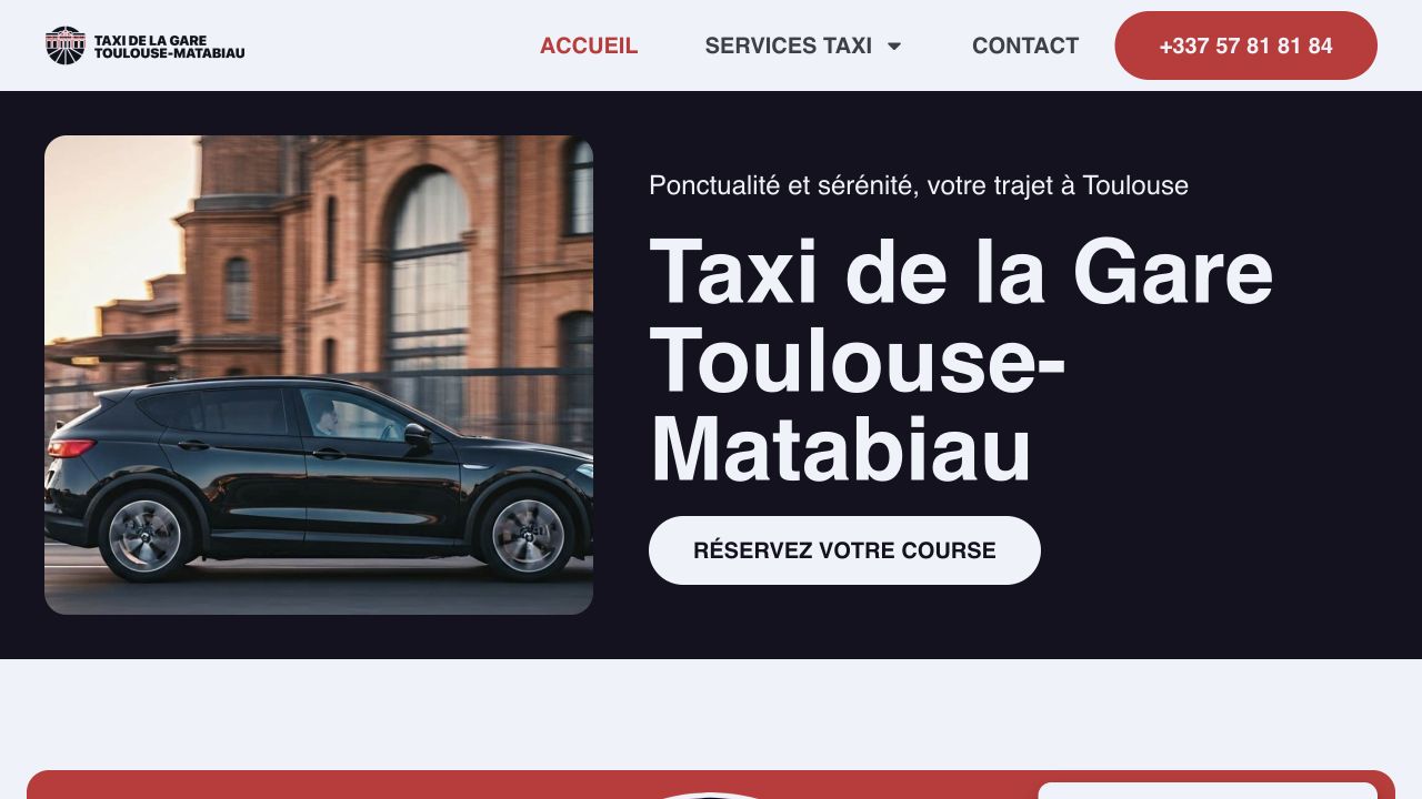 Capture du site de Taxi de la Gare Toulouse Matabiau — Harmonie Taxi
