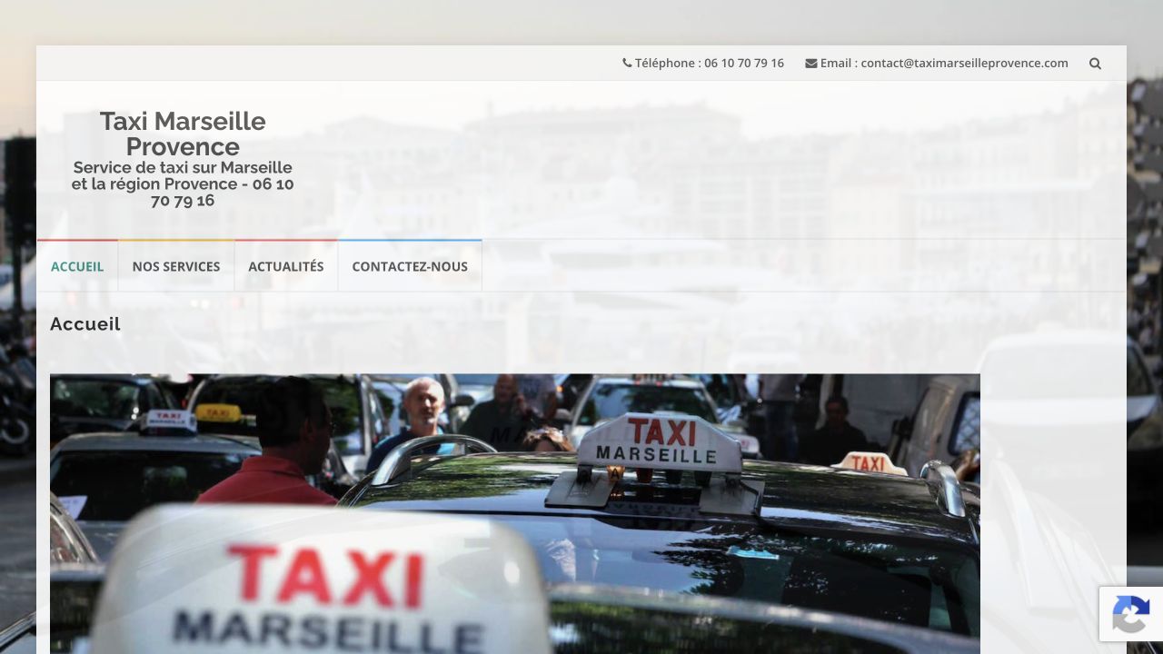 Capture du site de Taxi Marseille Provence — Dubai