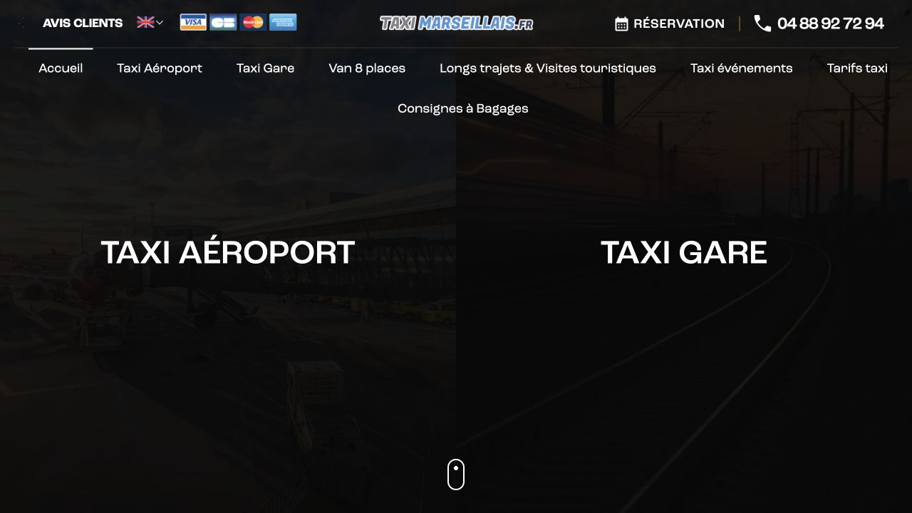 Capture du site de Taxi Marseillais — Taxi Van on the Way