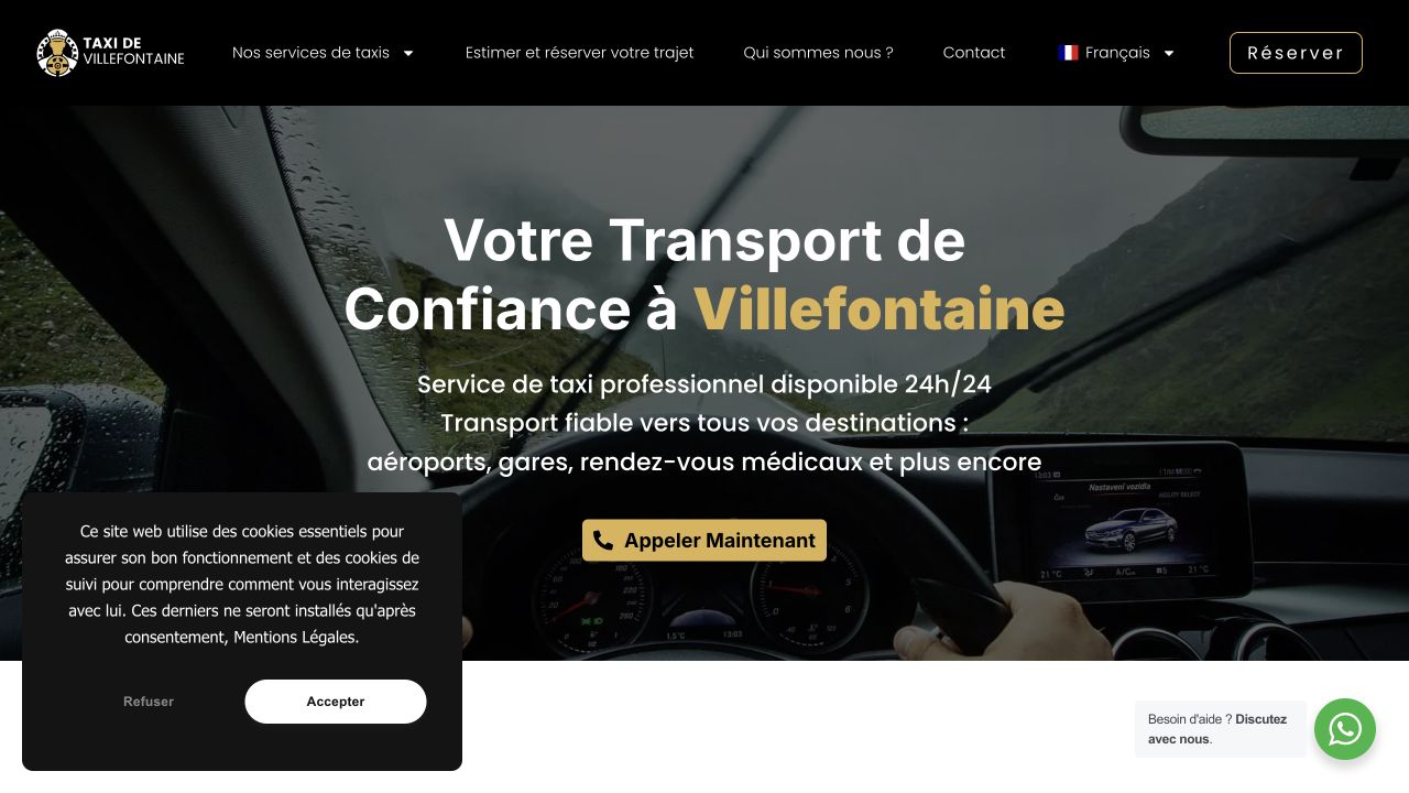 Capture du site de Taxi de Villefontaine — KMiles